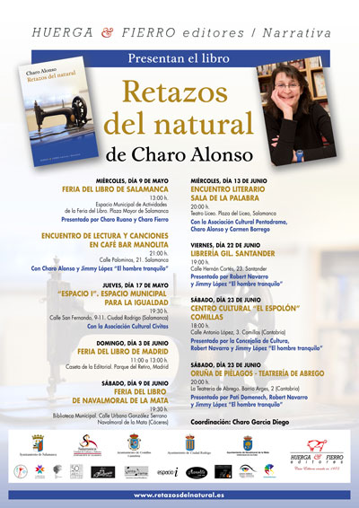 Cartel de presentaciones del libro Retazos del Natural